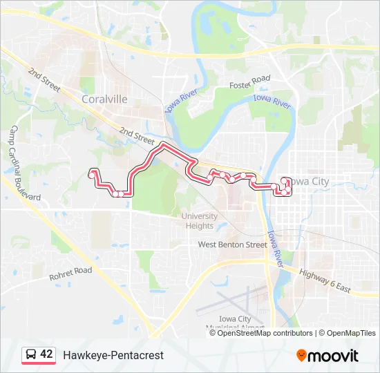 42 Bus Line Map