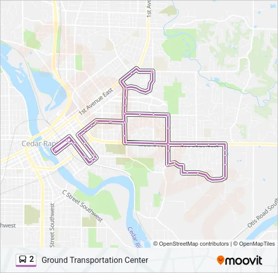 2 Bus Line Map