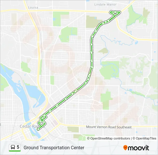 5 Bus Line Map
