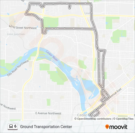 6 Bus Line Map