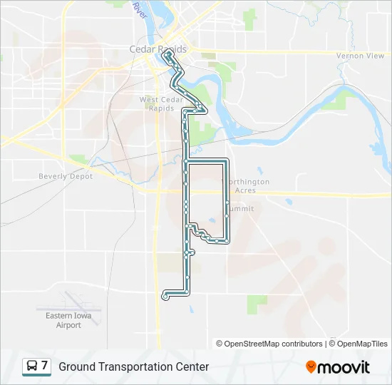 7 Bus Line Map