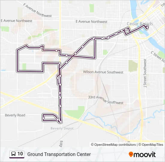 10 Bus Line Map