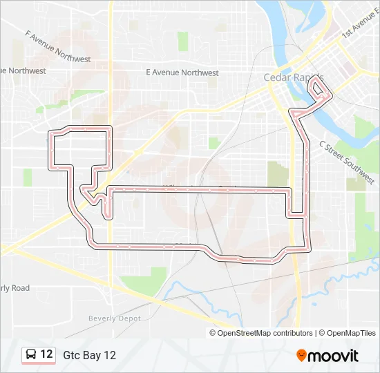 12 Bus Line Map