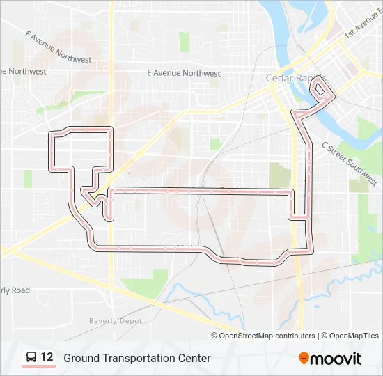 12 Bus Line Map