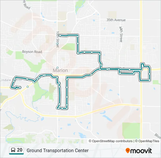 20 Bus Line Map