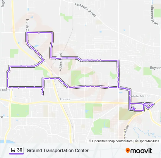 30 Bus Line Map