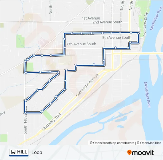 HILL Bus Line Map