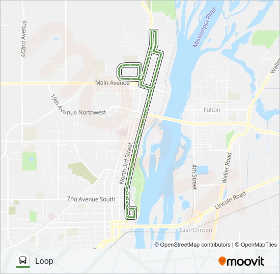 MAIN AVENUE Bus Line Map