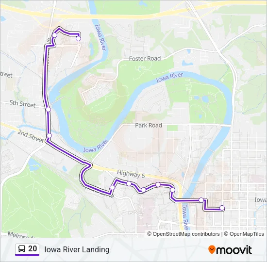 20 Bus Line Map