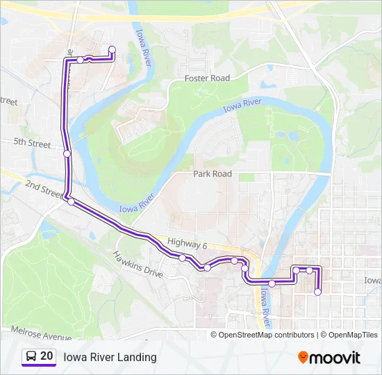 20 Bus Line Map