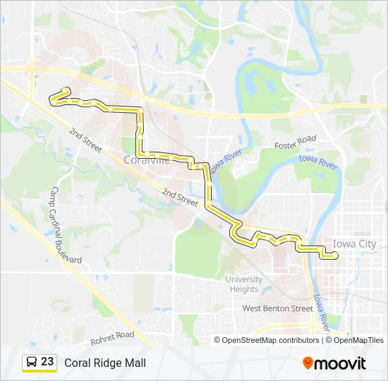 23 Bus Line Map