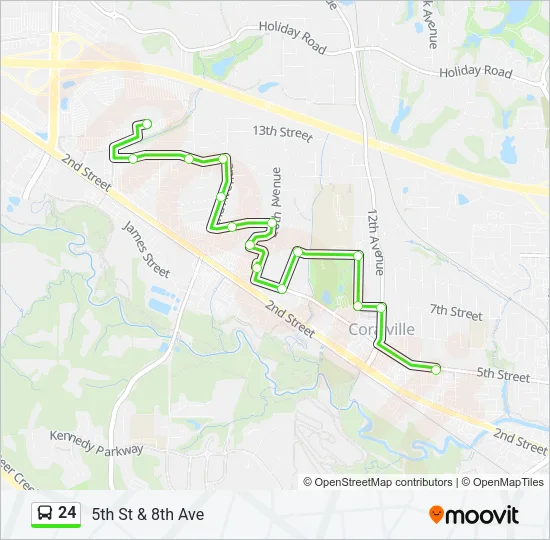 24 Bus Line Map