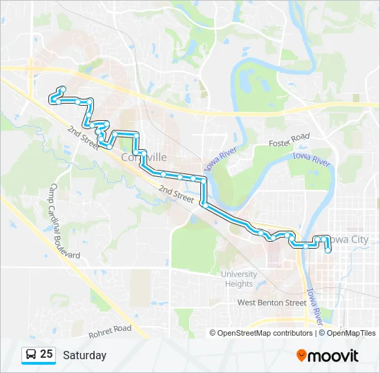 25 Bus Line Map