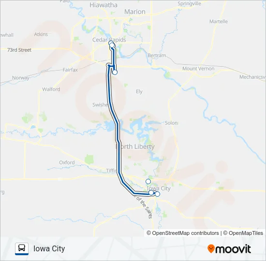 380 EXPRESS Bus Line Map