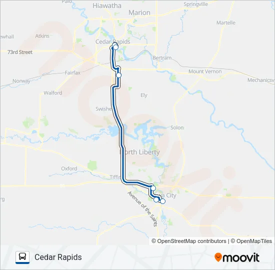 380 EXPRESS Bus Line Map