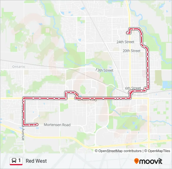 1 Bus Line Map
