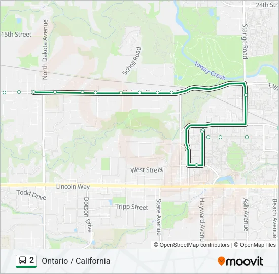 2 Bus Line Map