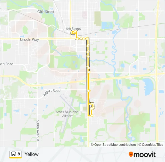 5 Bus Line Map