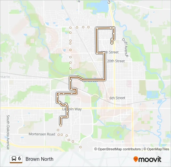 6 Bus Line Map