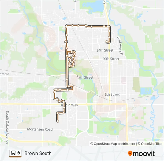 6 Bus Line Map