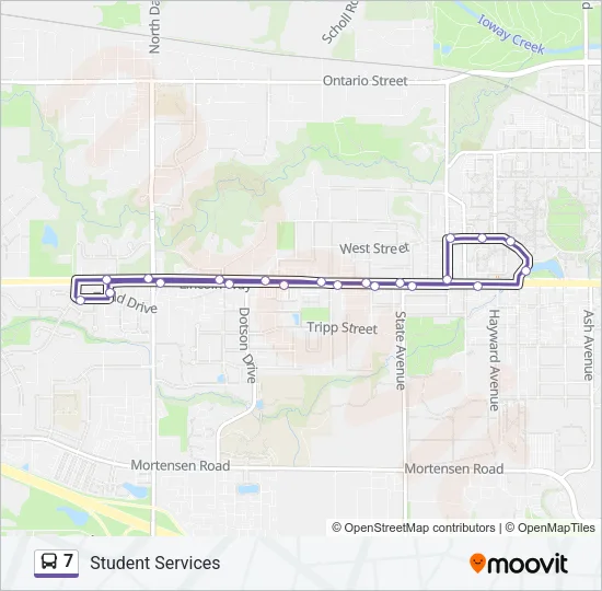 7 Bus Line Map