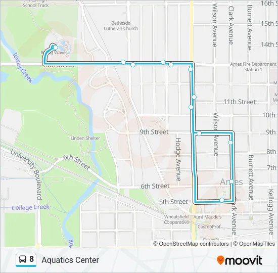 8 Bus Line Map
