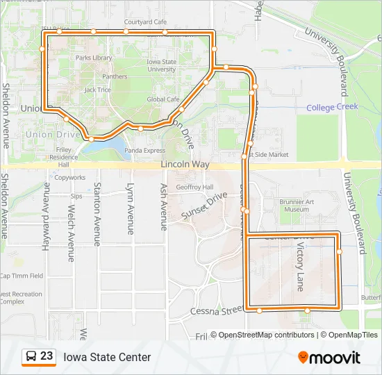 23 Bus Line Map