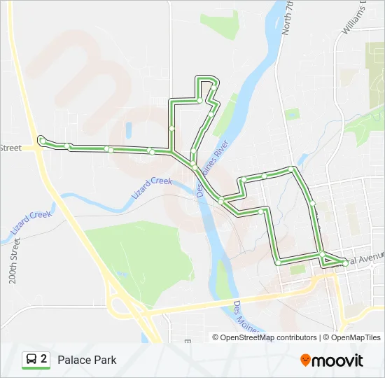 2 Bus Line Map
