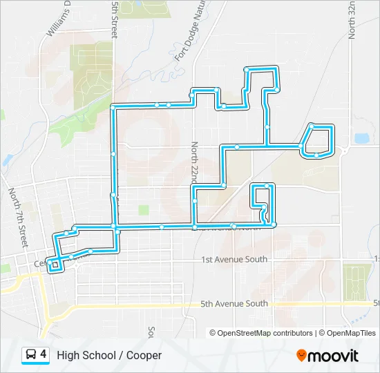 4 Bus Line Map