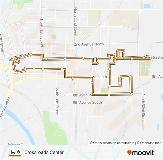6 Bus Line Map