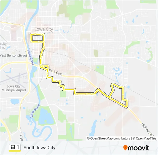 1 Bus Line Map