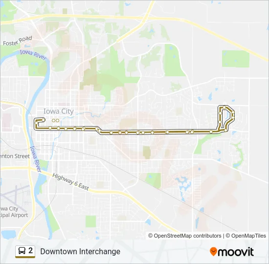 2 Bus Line Map