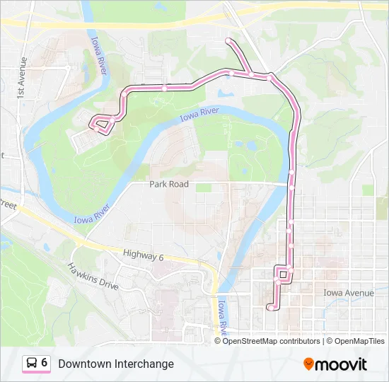 6 Bus Line Map