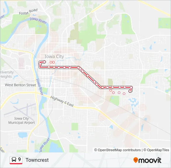 9 Bus Line Map