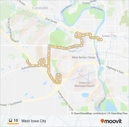 10 Bus Line Map