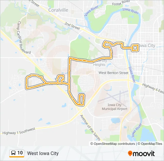 10 Bus Line Map