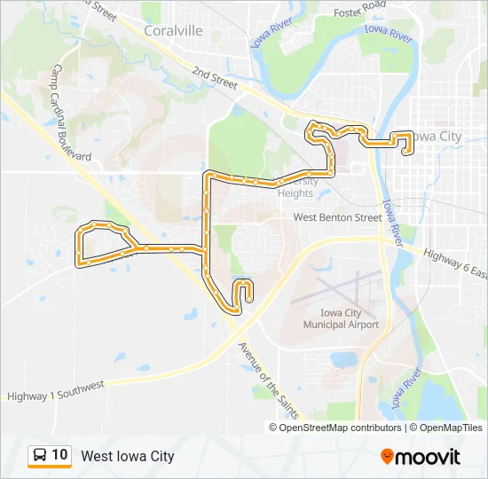 10 Bus Line Map
