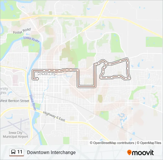 11 Bus Line Map