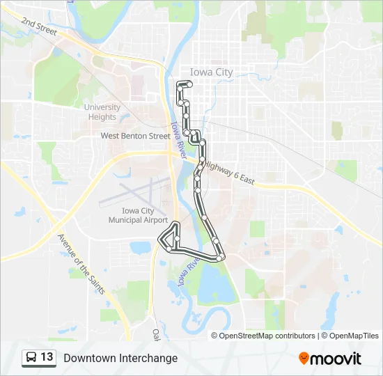 13 Bus Line Map