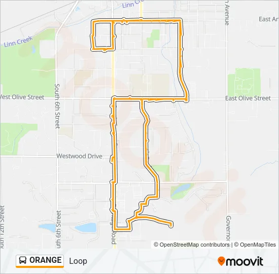 ORANGE Bus Line Map