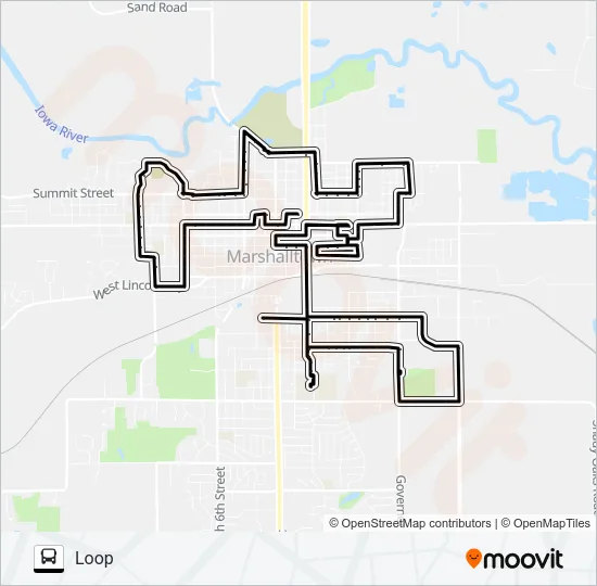 NORTH AM Bus Line Map