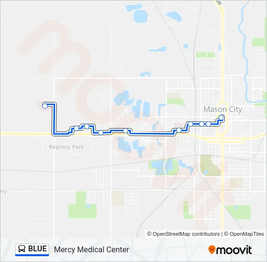 BLUE Bus Line Map
