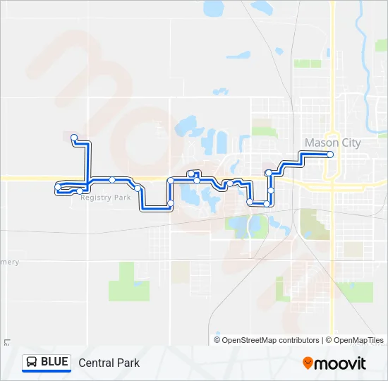 BLUE Bus Line Map