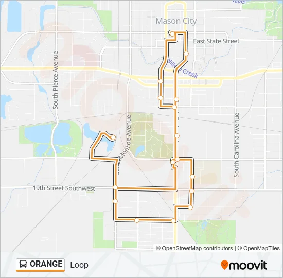 ORANGE Bus Line Map