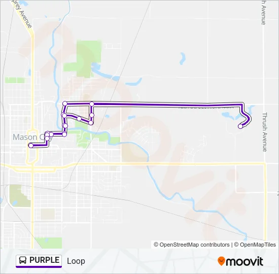 PURPLE Bus Line Map