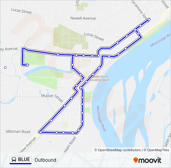 BLUE Bus Line Map