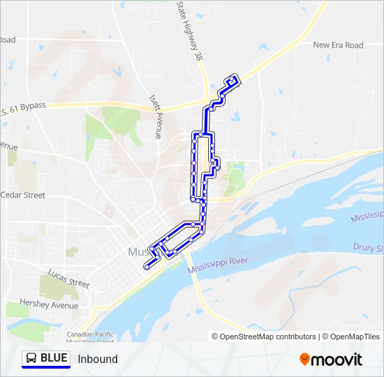 BLUE Bus Line Map