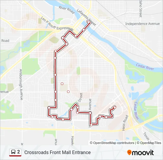 2 Bus Line Map