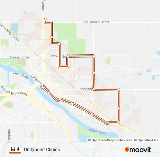 4 Bus Line Map