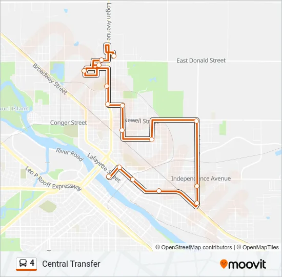 4 Bus Line Map